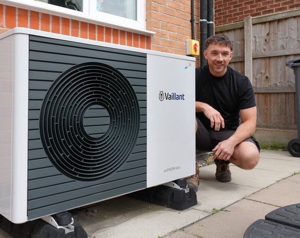 air source heat pump at home