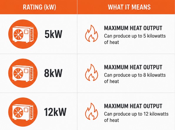 heat pump size requirements